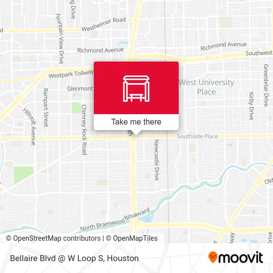 Bellaire Blvd @ W Loop S map