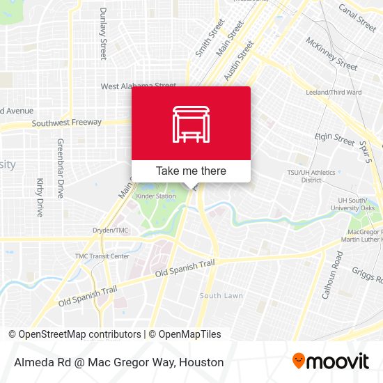 Almeda Rd @ Mac Gregor Way map