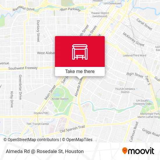 Mapa de Almeda Rd @ Rosedale St