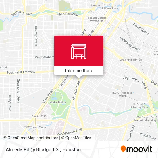 Almeda Rd @ Blodgett St map