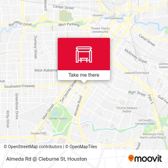 Mapa de Almeda Rd @ Cleburne St