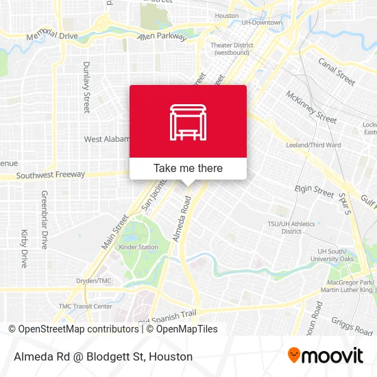 Almeda Rd @ Blodgett St map