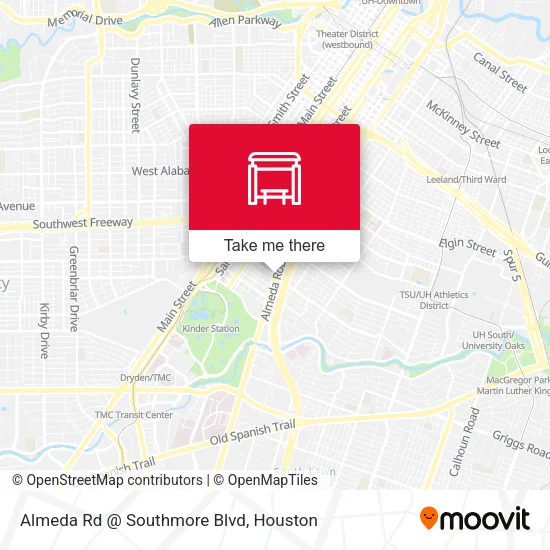 Mapa de Almeda Rd @ Southmore Blvd