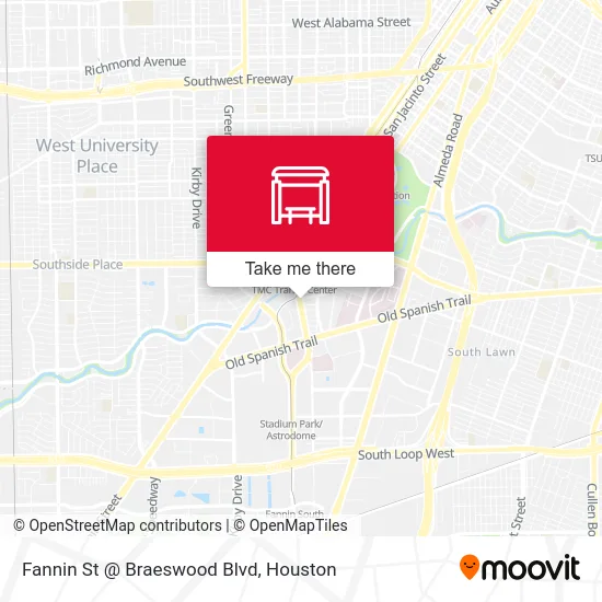 Fannin St @ Braeswood Blvd map