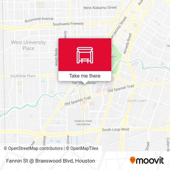 Fannin St @ Braeswood Blvd map