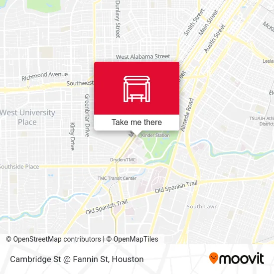 Mapa de Cambridge St @ Fannin St