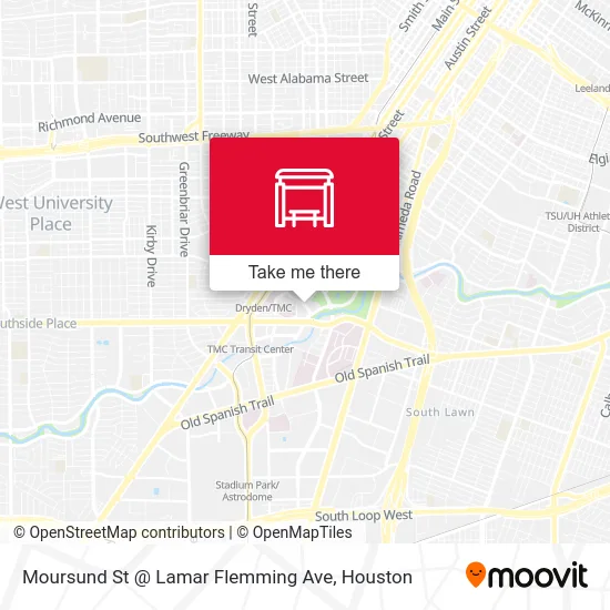 Mapa de Moursund St @ Lamar Flemming Ave