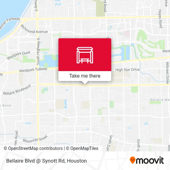 Bellaire Blvd @ Synott Rd map