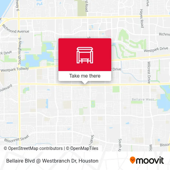 Mapa de Bellaire Blvd @ Westbranch Dr