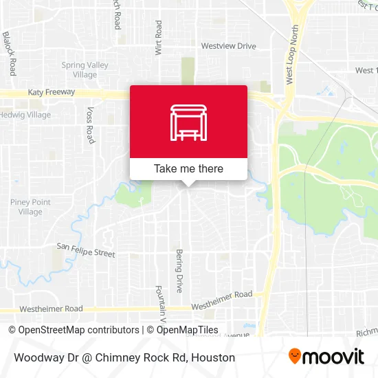 Woodway Dr @ Chimney Rock Rd map