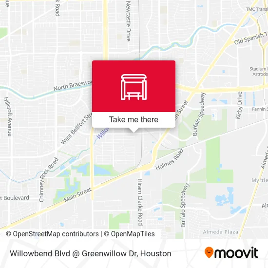 Willowbend Blvd @ Greenwillow Dr map