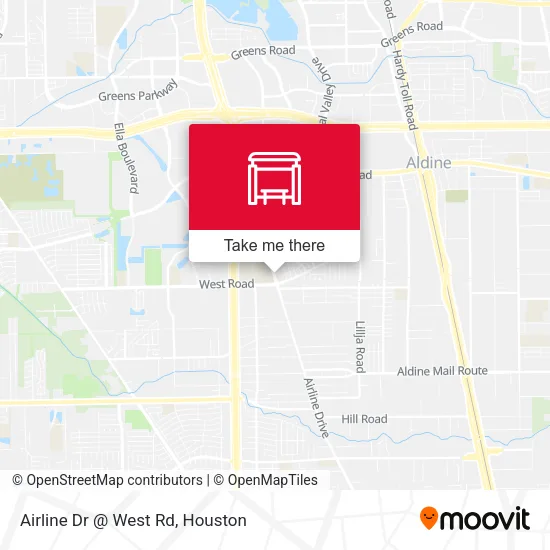Mapa de Airline Dr @ West Rd