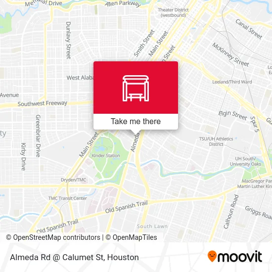 Mapa de Almeda Rd @ Calumet St