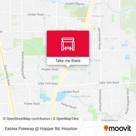 Mapa de Eastex Freeway @ Hopper Rd