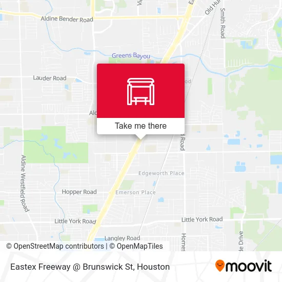 Eastex Freeway @ Brunswick St map