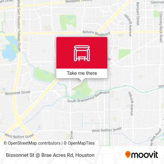 Bissonnet St @ Brae Acres Rd map
