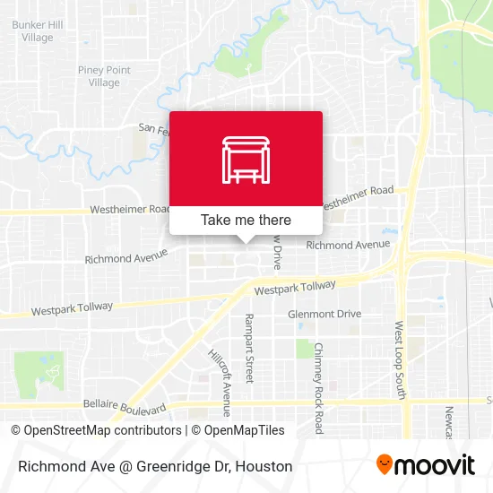 Richmond Ave @ Greenridge Dr map