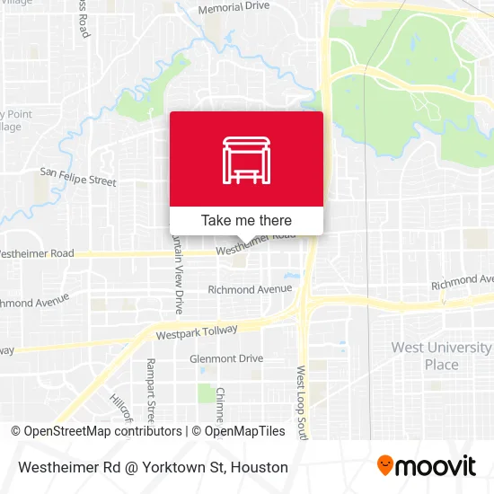 Westheimer Rd @ Yorktown St map