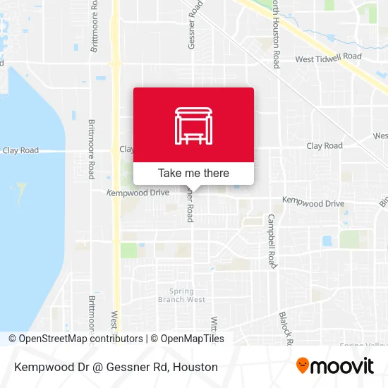 Kempwood Dr @ Gessner Rd map