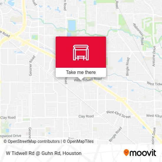 Mapa de W Tidwell Rd @ Guhn Rd