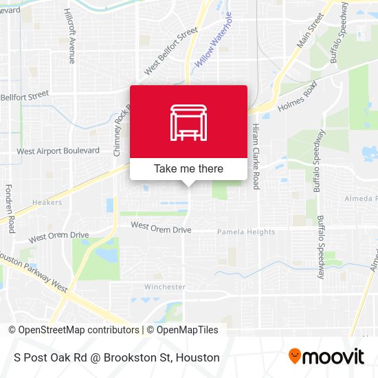 S Post Oak Rd @ Brookston St map