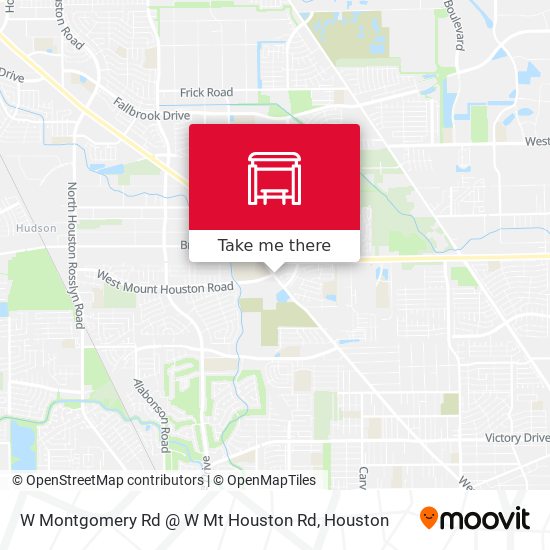 W Montgomery Rd @ W Mt Houston Rd map