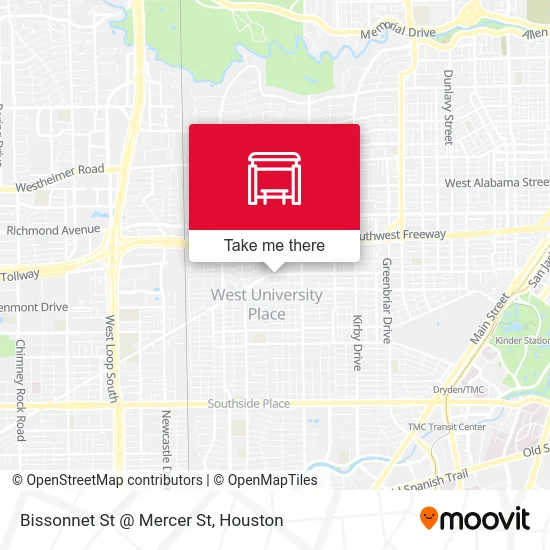 Bissonnet St @ Mercer St map