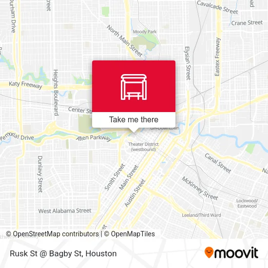 Rusk St @ Bagby St map
