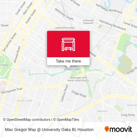 Mac Gregor Way @ University Oaks Bl map