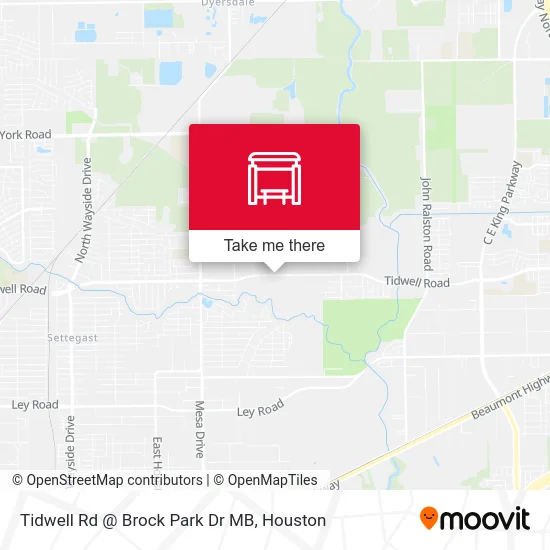 Tidwell Rd @ Brock Park Dr MB map