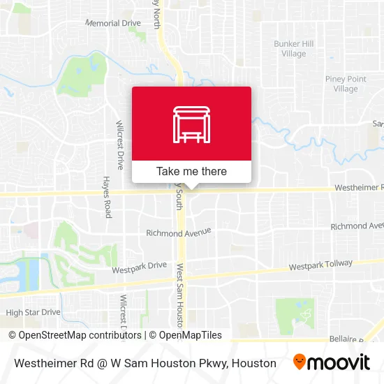Westheimer Rd @ W Sam Houston Pkwy map