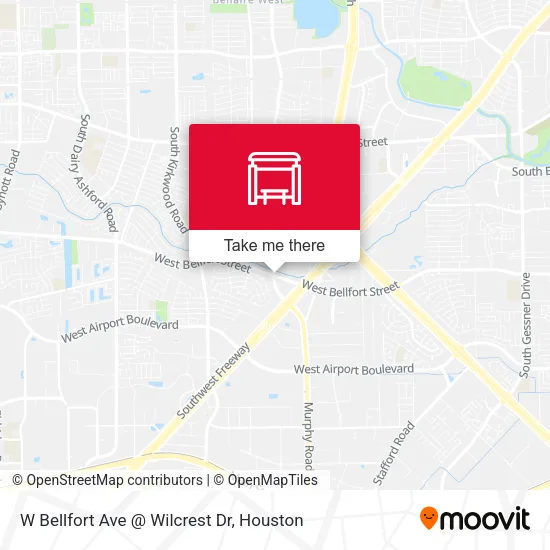 W Bellfort Ave @ Wilcrest Dr map