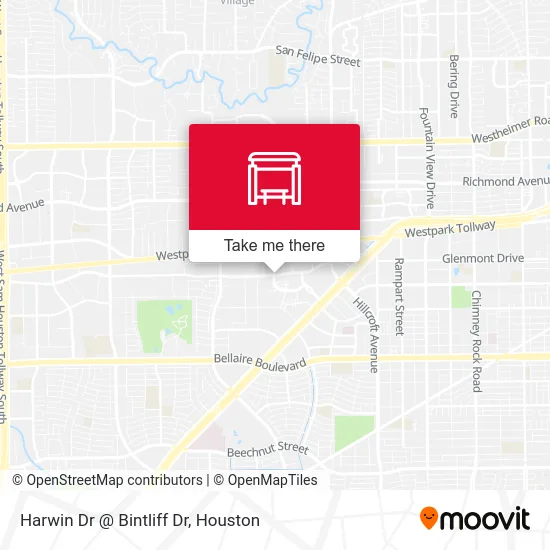 Mapa de Harwin Dr @ Bintliff Dr