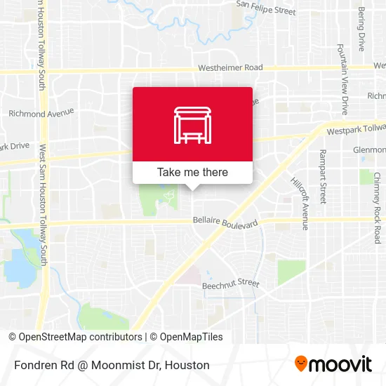 Fondren Rd @ Moonmist Dr map
