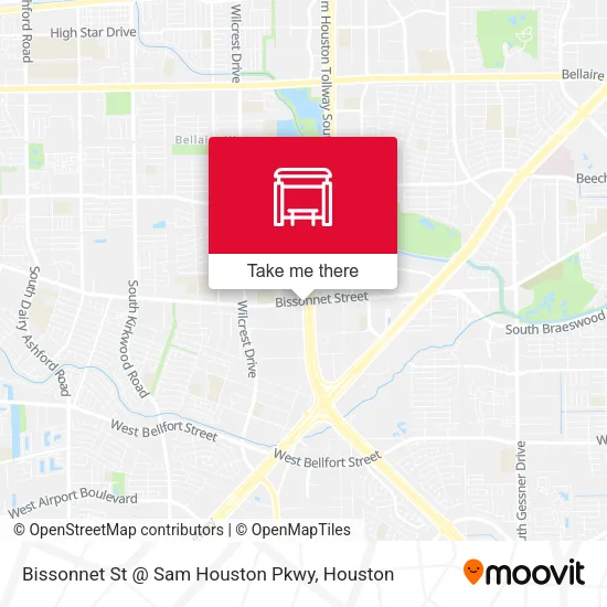 Mapa de Bissonnet St @ Sam Houston Pkwy