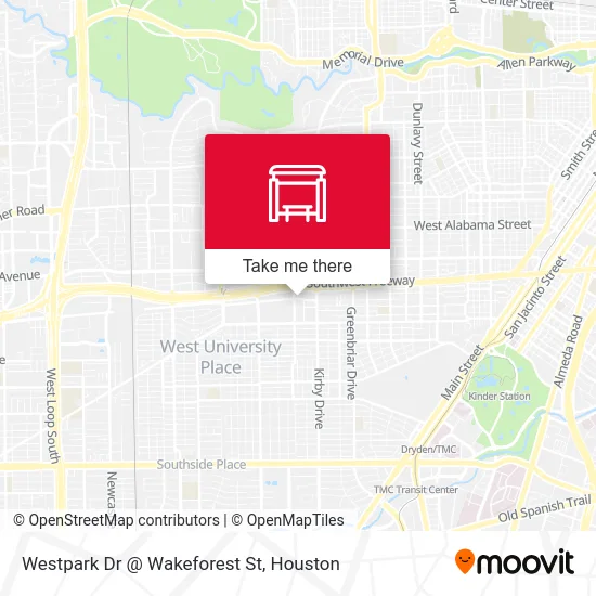 Mapa de Westpark Dr @ Wakeforest St