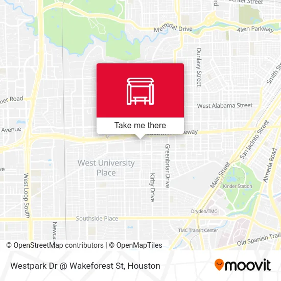 Mapa de Westpark Dr @ Wakeforest St