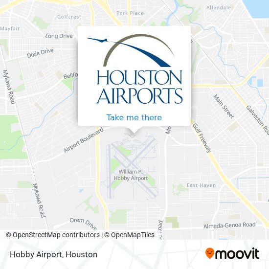 Mapa de Hobby Airport