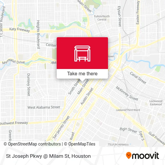 Mapa de St Joseph Pkwy @ Milam St