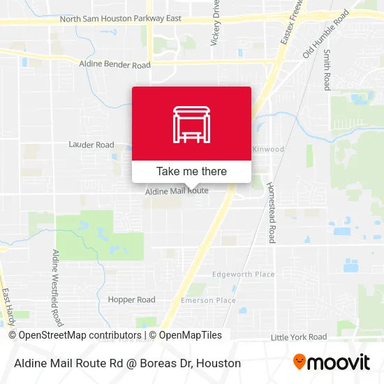 Mapa de Aldine Mail Route Rd @ Boreas Dr