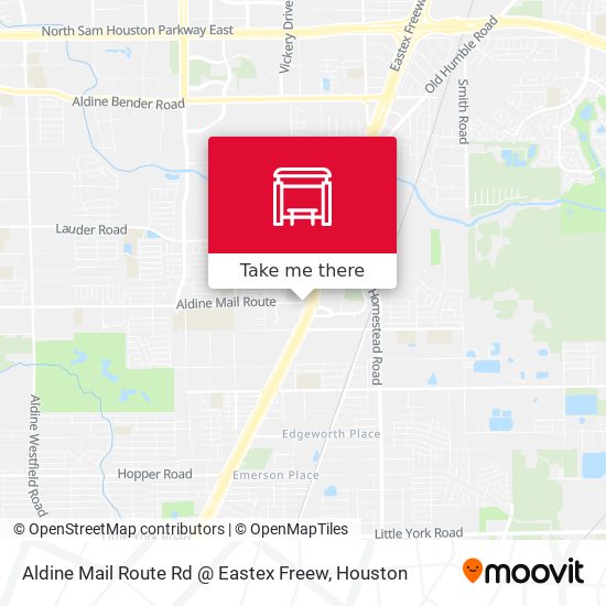 Aldine Mail Route Rd @ Eastex Freew map