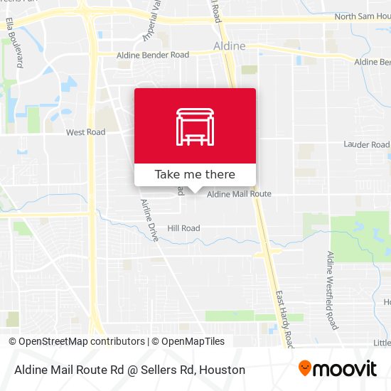 Aldine Mail Route Rd @ Sellers Rd map