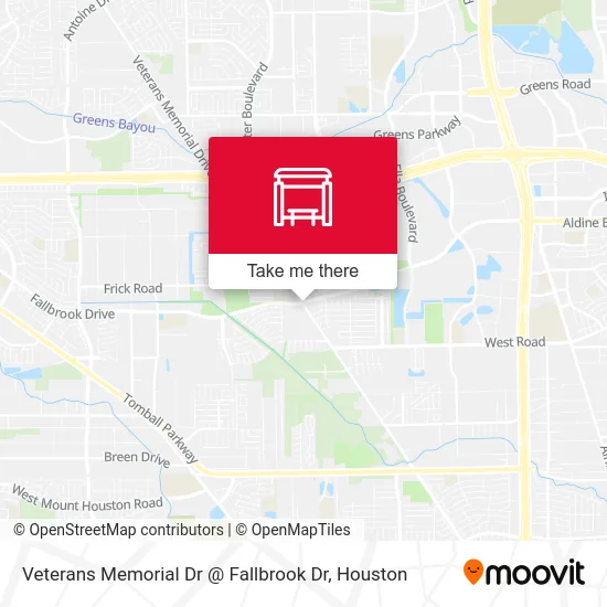 Veterans Memorial Dr @ Fallbrook Dr map