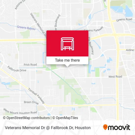 Veterans Memorial Dr @ Fallbrook Dr map