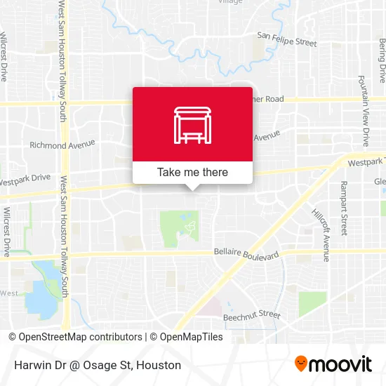 Harwin Dr @ Osage St map