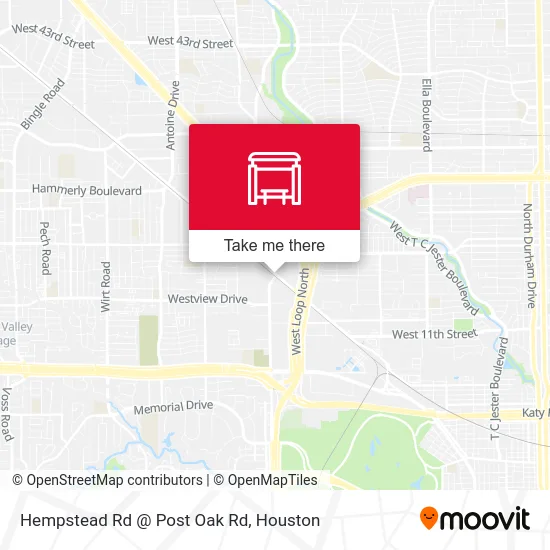Mapa de Hempstead Rd @ Post Oak Rd
