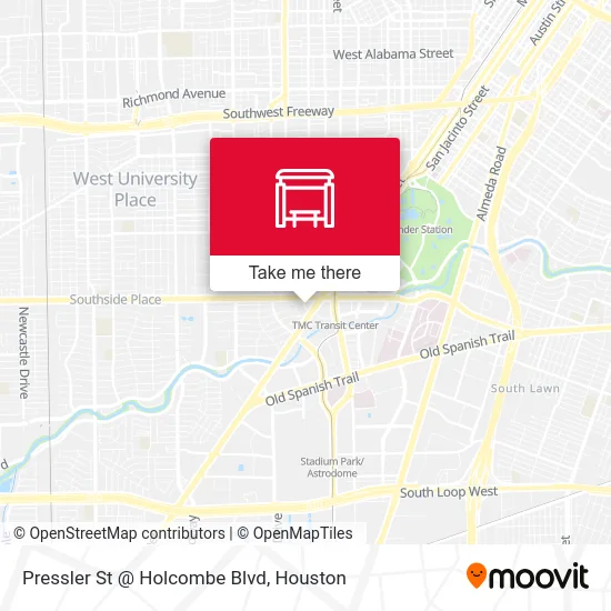 Pressler St @ Holcombe Blvd map