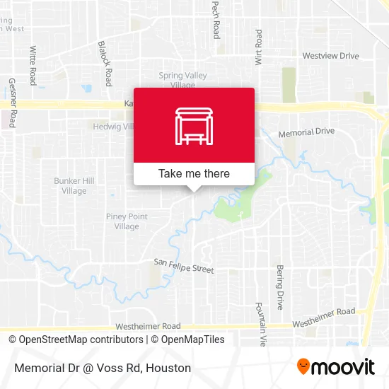 Memorial Dr @ Voss Rd map