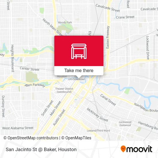 San Jacinto St @ Baker map