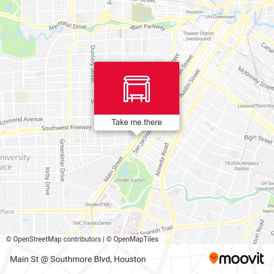 Mapa de Main St @ Southmore Blvd